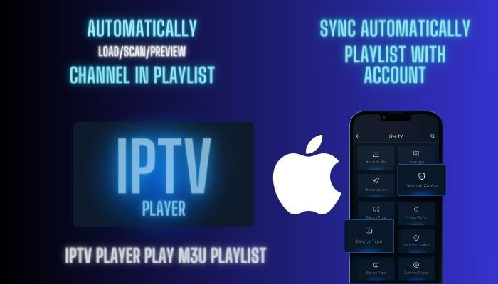 تطبيق IPTV Player play m3u playlist لأجهزة iOS